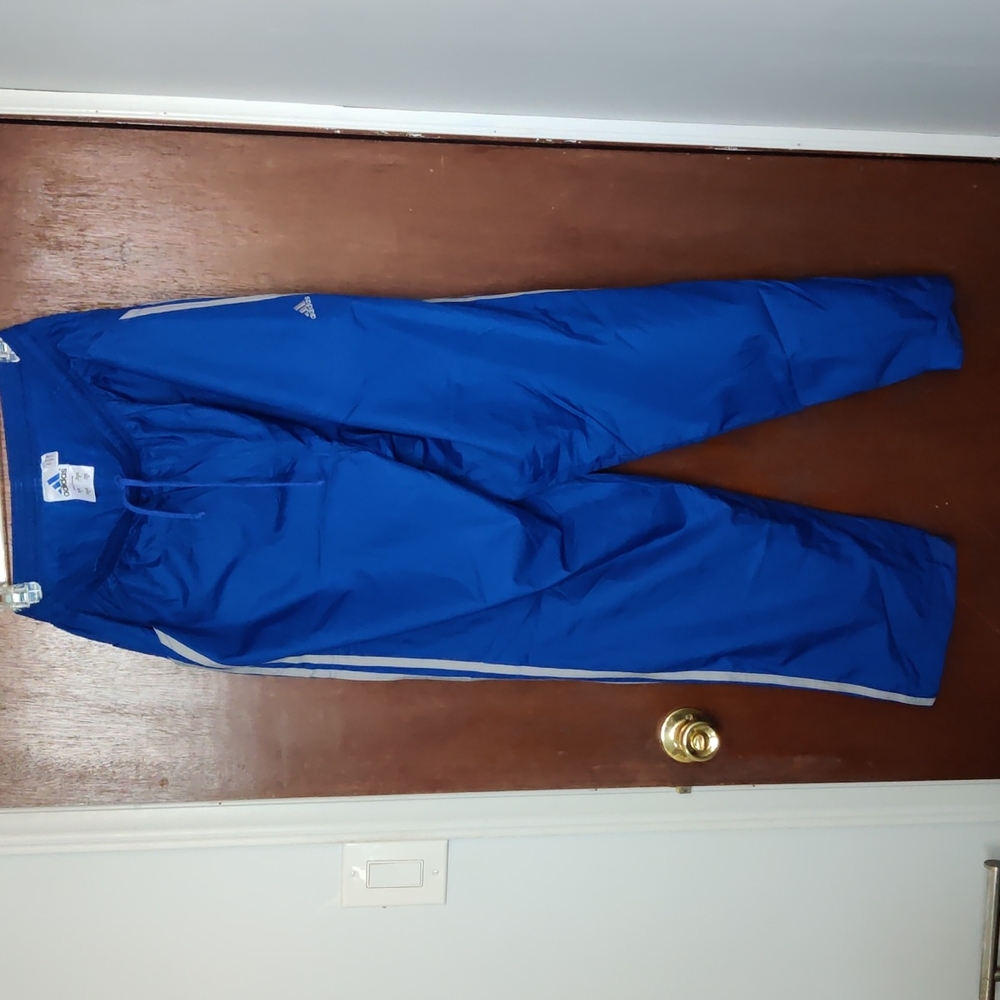 Adidas large blue wind pants